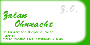 zalan ohnmacht business card